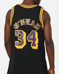 Mitchell & Ness Los Angeles Lakers Shaquille O'Neal Gothic Swing Jersey Black