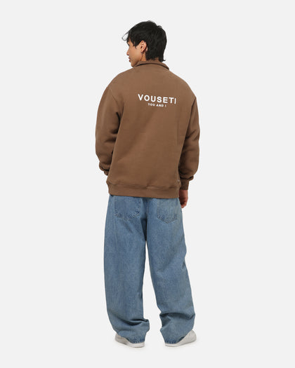 Vouseti The OG Quarter Zip Crewneck Coffee