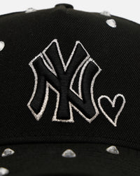 New Era New York Yankees 'Black Satin Hearts' 9FORTY A-Frame Snapback Black