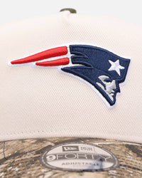 New Era New England Patriots 'Realtree Visor' 9FORTY A-Frame Snapback Cream/Camo