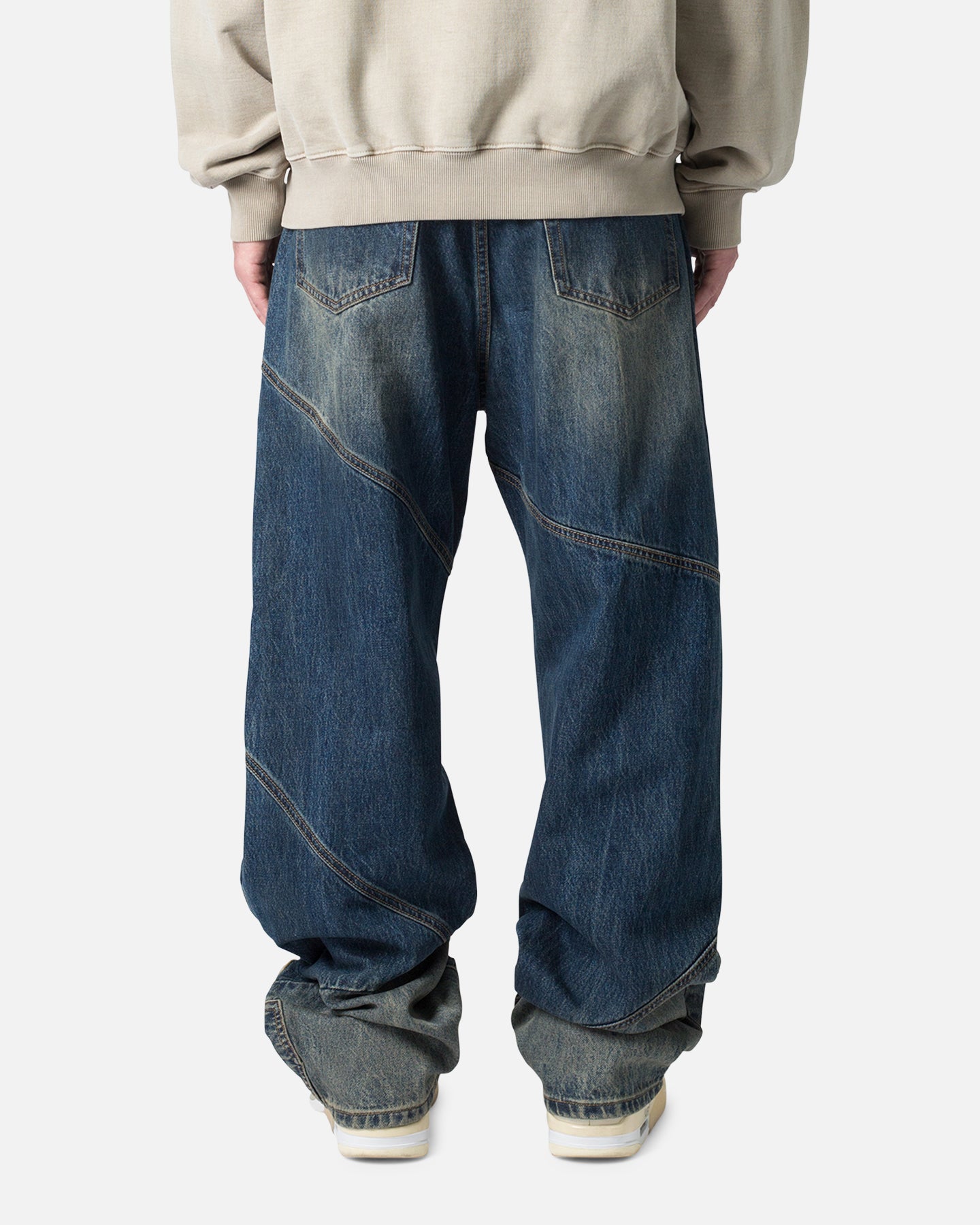 MNML Ultra Baggy Upcycled Denim Jeans Blue | Culture Kings US