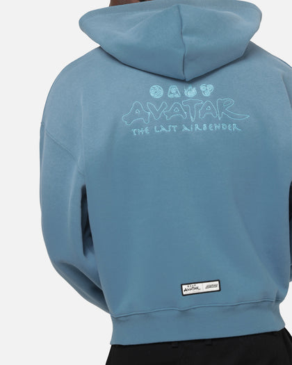 73Studio x Avatar: The Last Airbender Appa And Momo Zip Hoodie Washed Blue