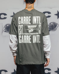 Carre Rear Vision Long Sleeve T-Shirt Green/White