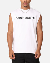 Saint Morta Official Oversized Muscle T-Shirt White/Black