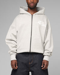 Loiter Ultra Hybrid Premium Zip Hoodie Grey