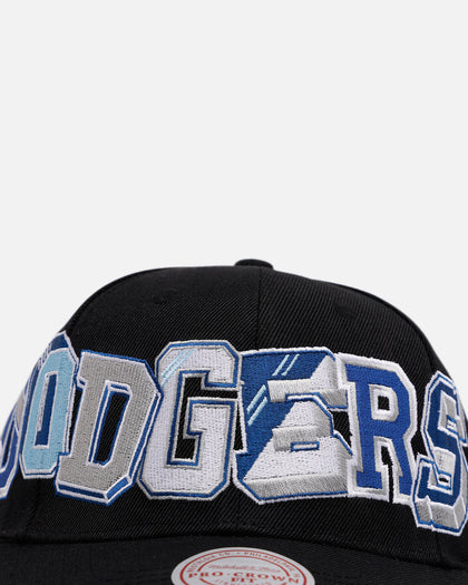 Mitchell & Ness Los Angeles Dodgers 'Hyper Type' Pro Crown Snapback Black