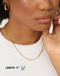Raising Hell Women's Customisable Figaro Necklace Gold