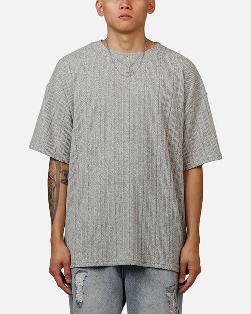 XXIII Rib Knit T-Shirt Grey Marle