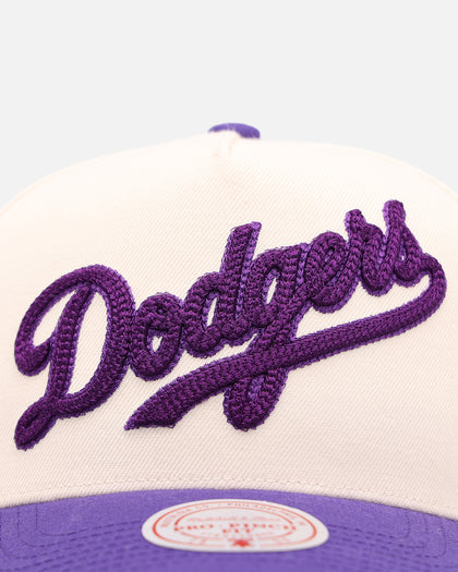 Mitchell & Ness Los Angeles Dodgers 'Chainstitch Wordmark' Pro Pinch Snapback Purple