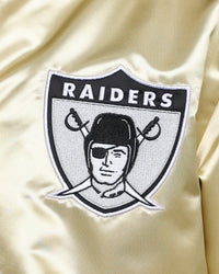 Mitchell & Ness Las Vegas Raiders Fashion Lightweight Satin Jacket Light Gold