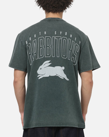 Bleacher Athletic South Sydney Rabbitohs NRL Attrition Washed T-Shirt Green