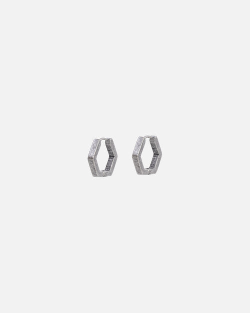 Saint Morta Hex Earrings Antique Silver