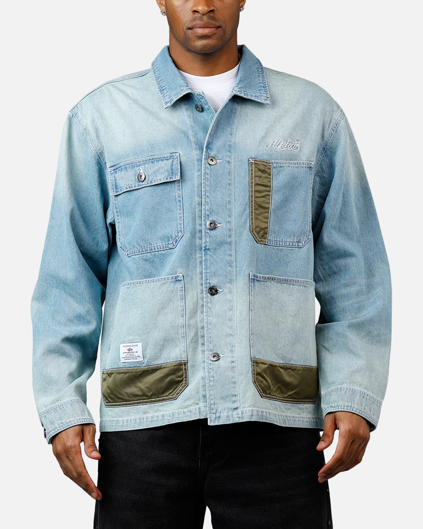 ALPHA INDUSTRIES デニムオーバーオール Alpha Industries Denim Relaxed Chore Coat Denim Blue | Culture