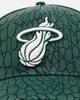New Era Miami Heat 'Croc Skin 2.0' 9FORTY A-Frame Snapback Dark Green