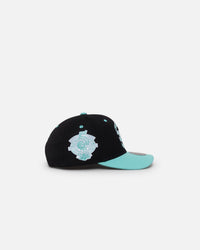 Mitchell & Ness Charlotte Hornets "Ice Blue" Script Origin Snapback Black/Ice Blue