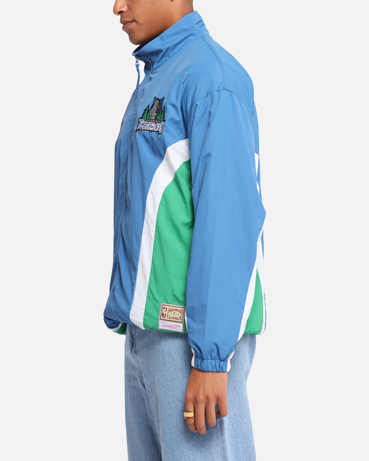 Mitchell & Ness Minnesota Timberwolves Nylon Track Jacket Blue