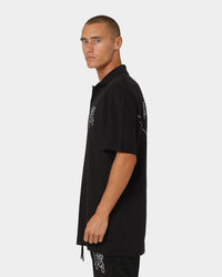The Anti Order Military Oversized Polo Shirt Black/White