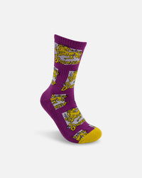 Foot-ies Brisbane Broncos Crew Socks 2 Pack White/Maroon
