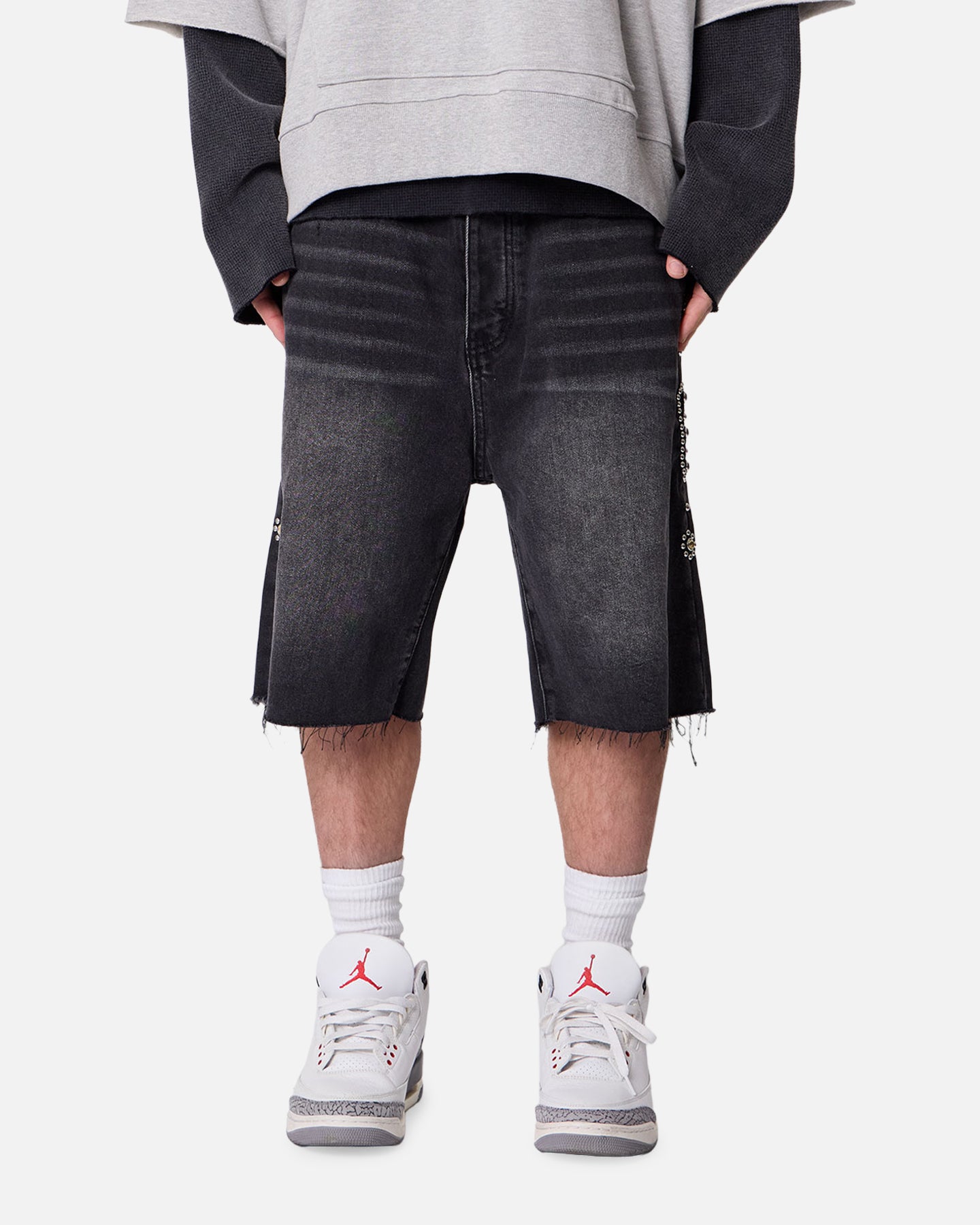 MNML Baggy Mojave Denim Shorts Black | Culture Kings US