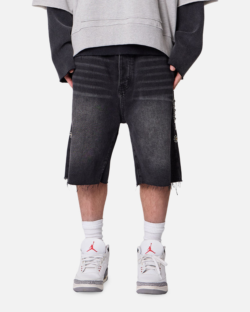 MNML Baggy Mojave Denim Shorts Black | Culture Kings US