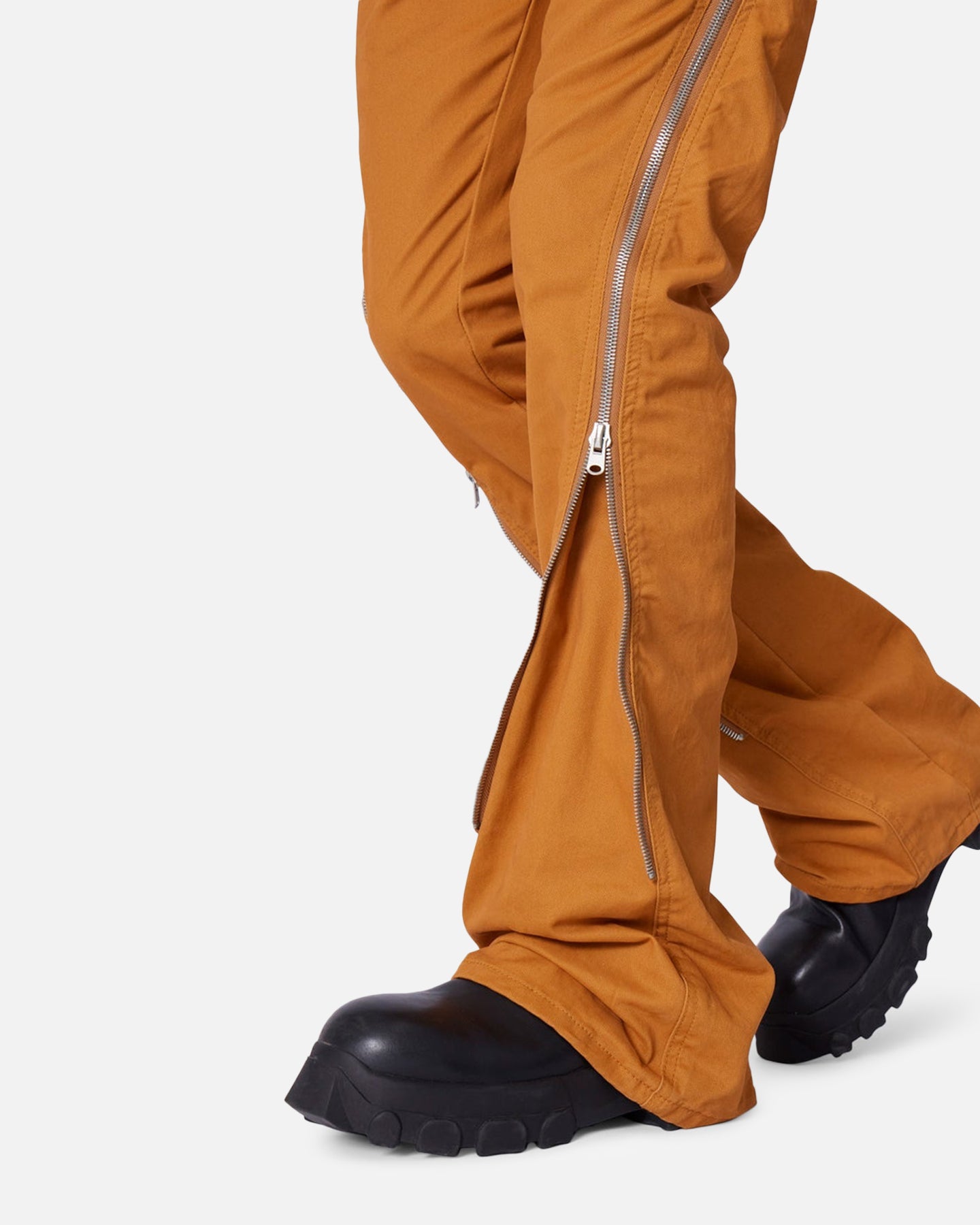 MNML D519 Zipper Flare Denim Jeans Orange | Culture Kings US