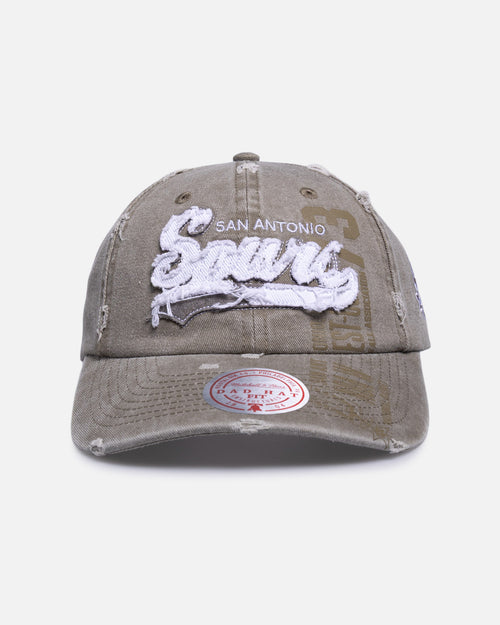 Mitchell & Ness San Antonio Spurs 'Collegiate' Dad Fit Strapback Charcoal