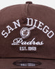 New Era San Diego Padres 'MLB Stacked Logo' 19TWENTY Snapback Dark Brown