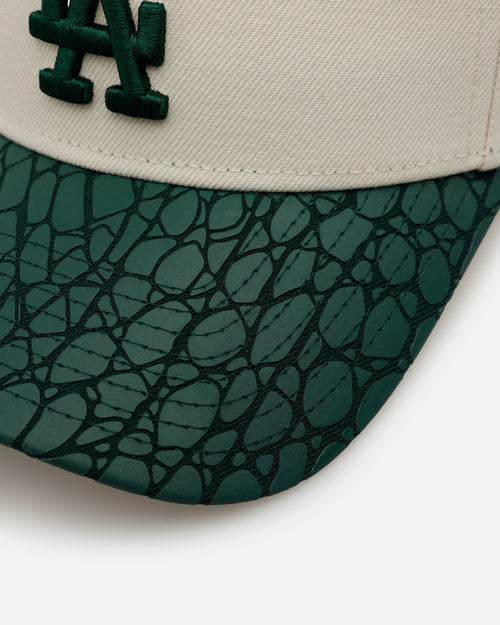 New Era Los Angeles Dodgers 'Croc Skin 2.0' 9FORTY A-Frame Snapback Chrome/Dark Green