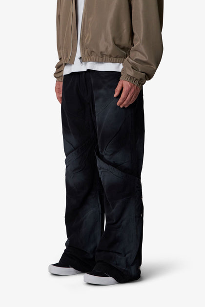 MNML Side Snap Kick Flare Pants Black