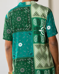 Carre Bandana Ultra Button Up Shirt Green