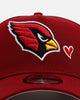 New Era Arizona Cardinals 'Team Color Hearts' 9FORTY A-Frame Snapback Official Team Color