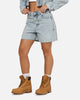 Tommy Jeans Women's Mom Fit Denim Shorts Mid Denim