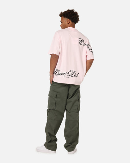 Carre Side Script Oversized T-Shirt Pink
