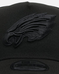 New Era Philadelphia Eagles 'Black On Black' 9FORTY A-Frame Snapback Black/Black