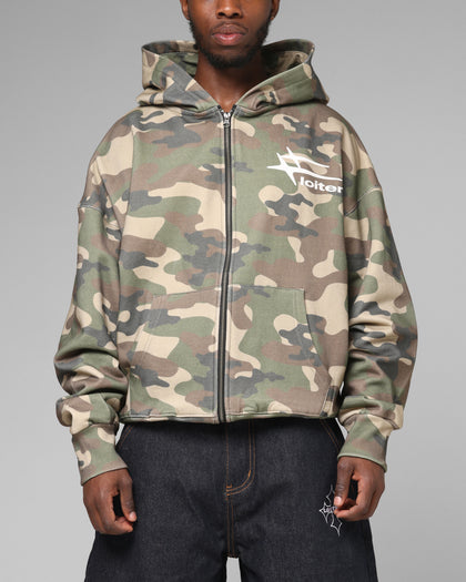 Loiter Ultra Hybrid Premium Zip Hoodie Camo