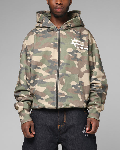 Loiter Ultra Hybrid Premium Zip Hoodie Camo