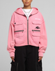 Loiter Women's Utility Cropped Hoodie Pink