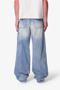 MNML Ultra Baggy Western Jewel Jeans Blue