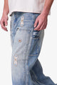 MNML Ultra Baggy Western Jewel Jeans Blue
