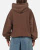 American Thrift Zip Hoodie Washed Brown