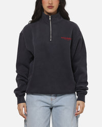 Vouseti The OG Quarter Zip Crewneck Navy