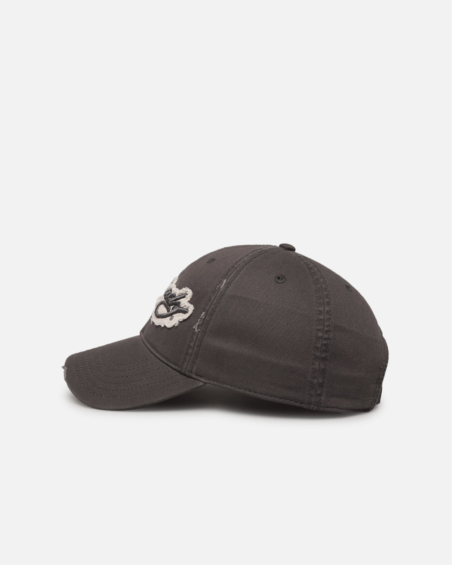 帽子 [Sculptor x Ed Hardy] Distressed Cap Raw Ed Hardy Distressed Strapback Cap Washed Black | Culture Kings US