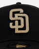 New Era San Diego Padres 'Raised Metallic Chainstitch' 9FORTY A-Frame Snapback Black