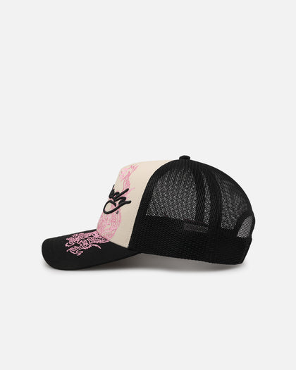 Ed Hardy Dragon Trucker Snapback Black/White