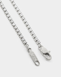 NXS 2MM Micro Tennis Necklace White Gold
