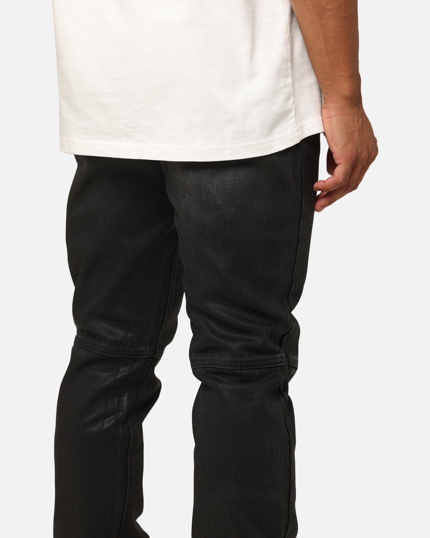 MNML Bootcut Waxed Jeans Black | Culture Kings US