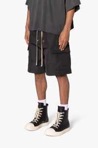 MNML Rave Double Cargo Shorts Black