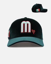 New Era Mexico National Baseball Team 'Velvet Hearts' 9FORTY A-Frame Snapback Green