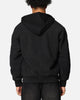 Saint Morta Gothic Hooded PU Bomber Jacket Black/Black