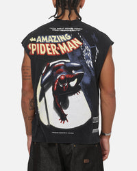 73Studio Marvel Spotlight Muscle T-Shirt Black Acidwash